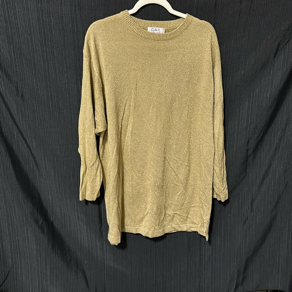 C.S.T.studio brand Gold w/sparkle sweater / Size 3X / M-11‎